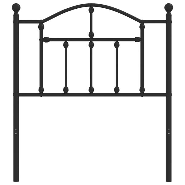 vidaXL Metal Replace Headboard Black 80 cm