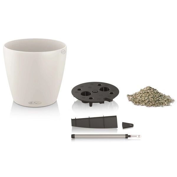 LECHUZA Planter Classico Color 28 ALL-IN-ONE White High Gloss 13190