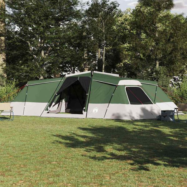 vidaXL Family Tent with Roof Green 833 x 585 x 216 cm Taffeta