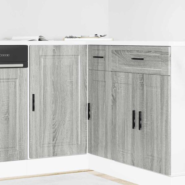 vidaXL Kitchen Base Cabinet Porto Grey Sonoma Engineered Wood