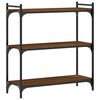 vidaXL Bookcase 3-Tier Brown Oak 80x30x86 cm Engineered Wood