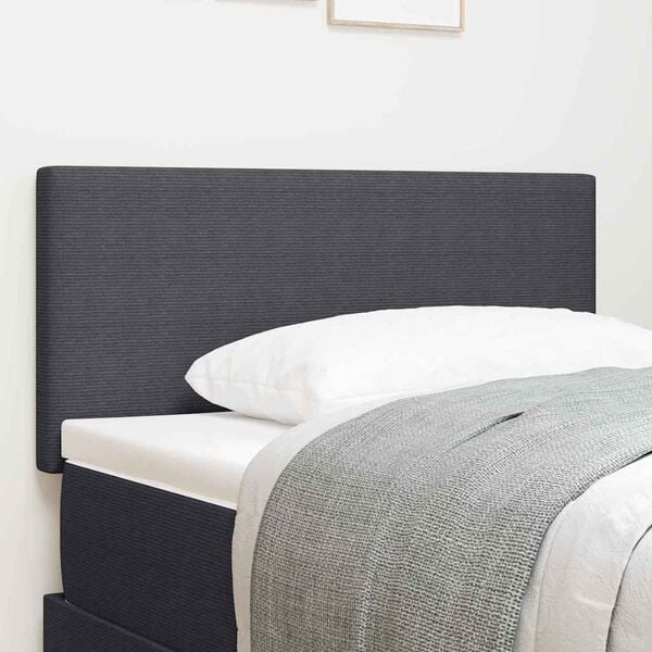 vidaXL Headboard with Headboard Dark Grey 90 cm Faux Leather