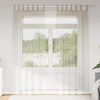 vidaXL Voile Curtain with Curtains 2 pcs Sand 245 x 140 cm Polyester