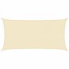 vidaXL Sunshade Sail 160 g/m&sup2; Cream 2x3.5 m HDPE