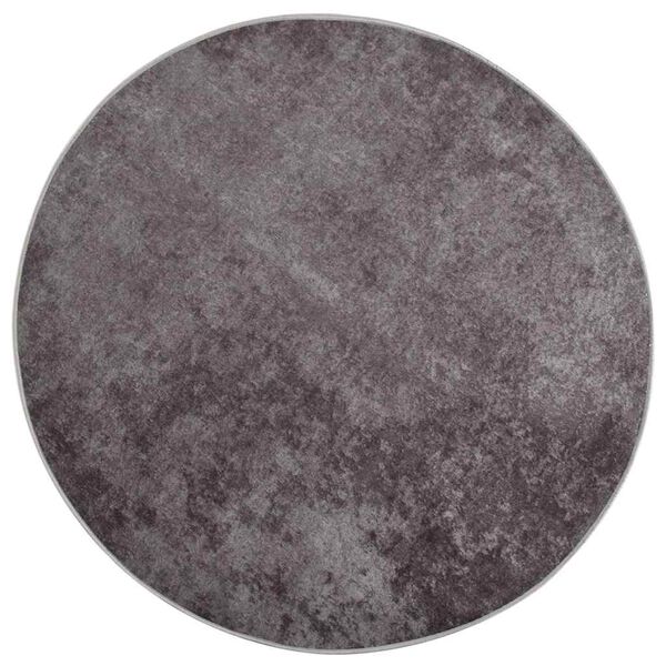vidaXL Rug Washable &phi;120 cm Grey