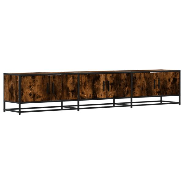 vidaXL TV Cabinet Smoked Oak 210x35x41 cm Engineered Wood