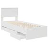 vidaXL Bed Frame with Drawer White 75 x 190 cm Engineer Wood