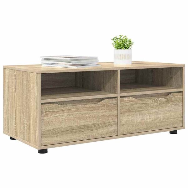 vidaXL TV Cabinet Sonoma Oak 100 x 48 x 43 cm Engineered Wood