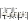 vidaXL Metal Bed Frame without Mattress with Footboard&nbsp;Black 183x213cm