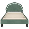 vidaXL Children's Bed Frame with Headboard Sea Green 80 x 200 cm