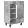 vidaXL Golf Cabinet with Wheel Plain Concrete Grey 65 x 45 x 98 cm