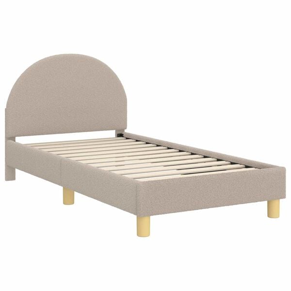 vidaXL Children's Bed Frame with Headboard Light Grey 80 x 160 cm