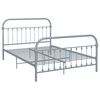vidaXL Bed Frame without Mattress Grey Metal 120x200 cm