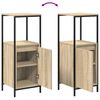 vidaXL Bathroom Furniture Set with Shelf 3 pcs Sonoma Oak and Black