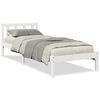 vidaXL Extra Long Bed Frame without Mattress White 100x210 cm Solid Wood Pine