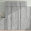vidaXL Storage Cabinet Grey Sonoma 70x42.5x225 cm Engineered Wood