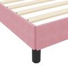 vidaXL Box Spring Bed with Mattress Pink 90 x 210 cm Fabric