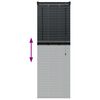 vidaXL Window Blind with Curtains Manual Black Aluminium