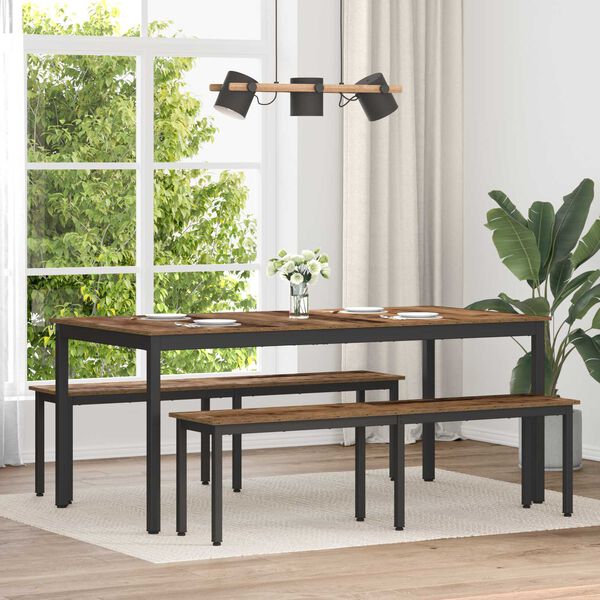 vidaXL Bench Old Wood 160 x 35 x 45 cm Engineered Wood