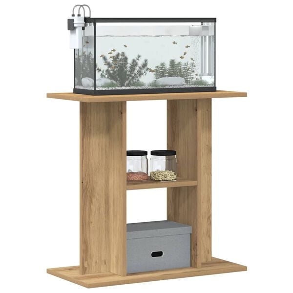vidaXL Aquarium Stand Artisan Oak 60x30x60 cm Engineered Wood
