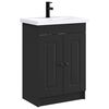 vidaXL Bathroom Furniture Set Black 56 x 37.5 x 81 cm Engineered Wood
