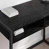vidaXL Desk with Storage Black Oak 100 x 50 x 75 cm Engineered Wood