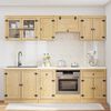 vidaXL Cabinet with Drawer with Shelf 8 pcs Honey Solid Pine Wood