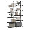 vidaXL Bookshelf Black 100x32x170 cm Engineered Wood and Iron