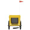 vidaXL Pet Bike Trailer Yellow and Black Oxford Fabric&Iron
