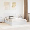 vidaXL Storage Bed with Headboard White 140 x 200 cm Engineered Wood