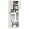 vidaXL Toilet Cabinet VIGO White and Antique White 60 x 27 x 161 cm