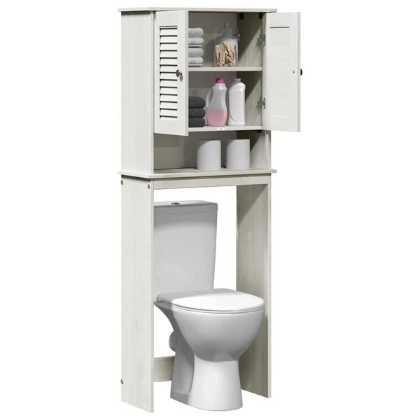 vidaXL Toilet Cabinet VIGO White and Antique White 60 x 27 x 161 cm