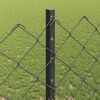 vidaXL Fence with Post Grey 1.2 x 10 m Steel and PVC