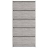 vidaXL Drawer Sideboard Concrete Grey 60x35x121 cm Engineered Wood
