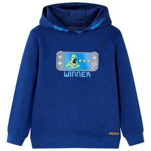 vidaXL Kids' Hooded Sweatshirt Dark Blue 104
