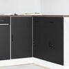 vidaXL Kitchen Base Cabinet Lyon Black Engineered Wood