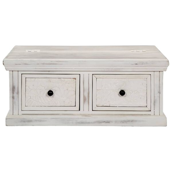 vidaXL Coffee Table White 70x70x30 cm Solid Mango Wood