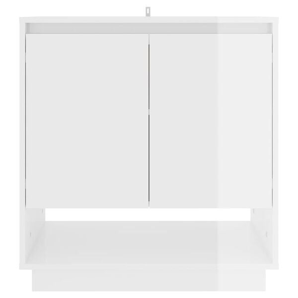 vidaXL Sideboard High Gloss White 70x41x75 cm Engineered Wood