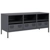vidaXL TV Cabinet Anthracite 101.5x39x43.5 cm Cold-rolled Steel