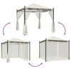 vidaXL Gazebo with Mesh Walls Cream 2.93x2.93 m Steel