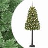 vidaXL Artificial Hinged Christmas Tree with Baubles 120 cm 150 LEDs