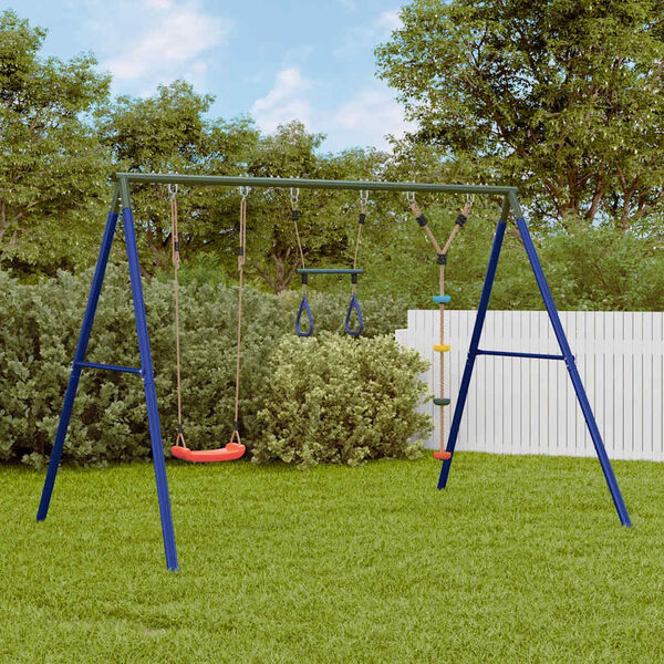 vidaXL Outdoor Swing Set with Swing. Trapeze. Disc Swing