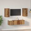 vidaXL TV Cabinet Set Wall-mounted 4 pcs Old Wood Engineered Wood