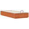 vidaXL Ottoman Bed Frame Wax Brown 80 x 200 cm Solid Pine Wood