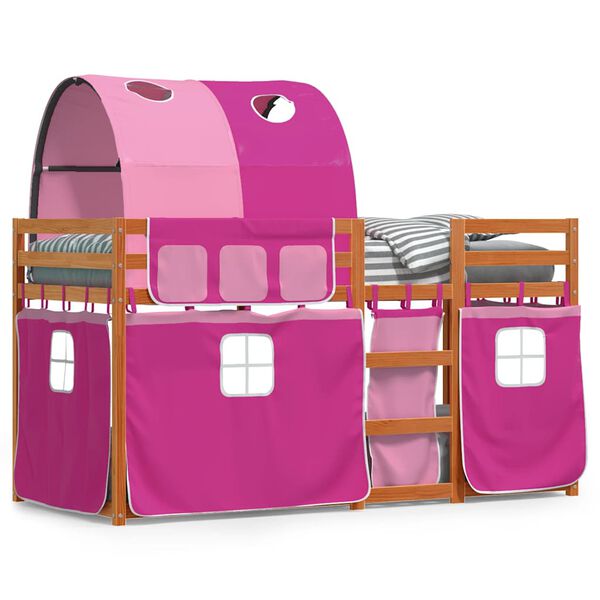vidaXL Bunk Bed without Mattress Pink 90x190 cm Single Solid Wood Pine