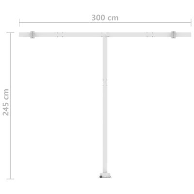 vidaXL Automatic Awning with LED&Wind Sensor 300x250 cm Anthracite