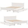 vidaXL Bed Frame without Mattress White 140x190 cm Solid Wood Pine