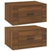 vidaXL Wall-mounted Bedside Cabinets 2 pcs Brown Oak 50x36x25 cm