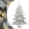 vidaXL Artificial Hinged Christmas Tree White 150 cm PVC and Steel
