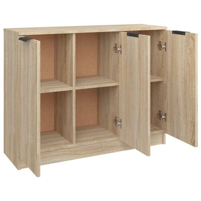 vidaXL Sideboard Sonoma Oak 90.5x30x70 cm Engineered Wood
